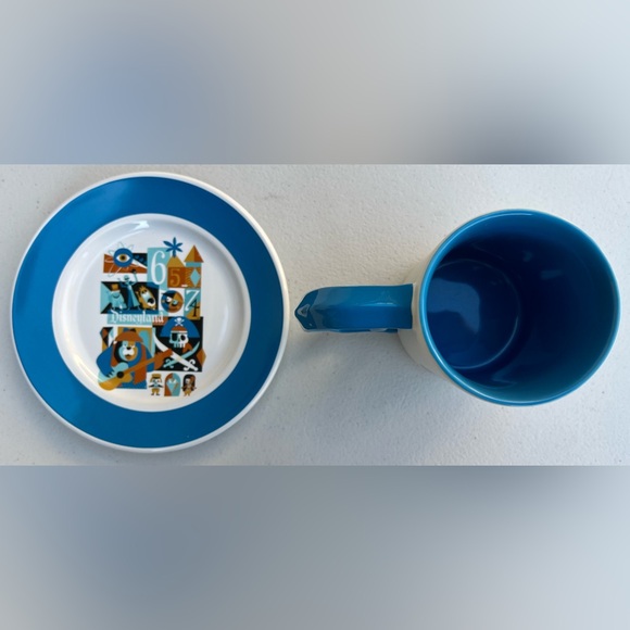 Disneyland Diamond 60th Anniversary 1965-1974 Decades Coffee Mug and Saucer Set - Picture 3 of 4